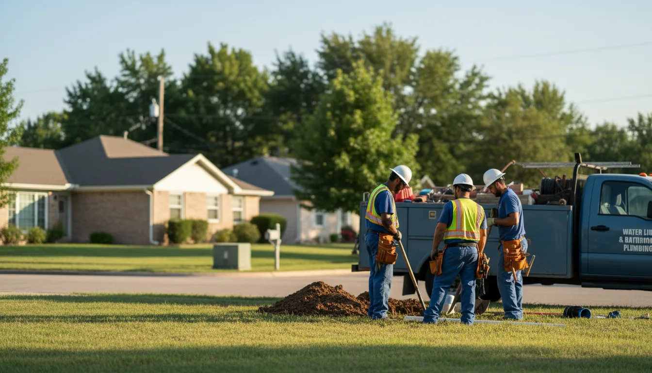 Residential water line and bathroom plumbing service in Camp Wood, TX